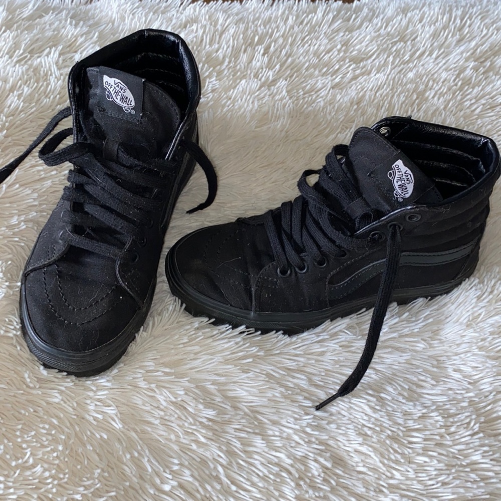 Vans Canvas Sk8 Hi Top Triple Black